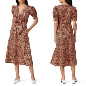 Love, Whit by Whitney Port Dotted Puffed Sleeve Dress Size Medium